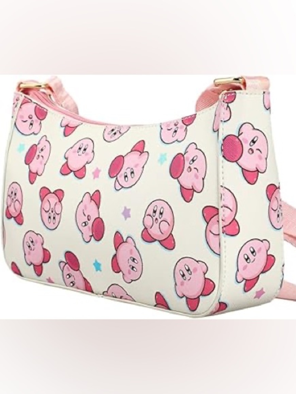Kirby Pink Canvas Shoulder Bag